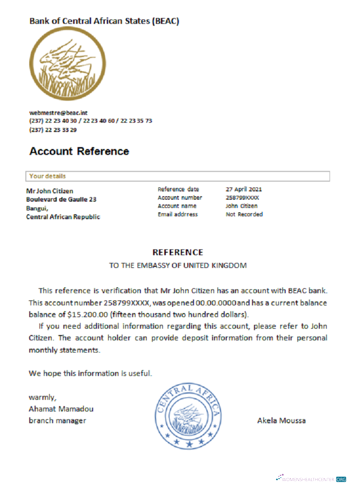 Download Central Africa republicbank reference Photoshop template